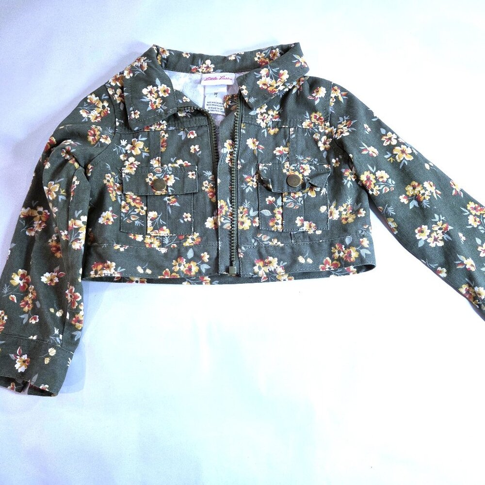 Little Lass Floral Jacket Size 3T
